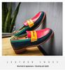 Men's Large-Size British Style Leather Loafers – Trendy Slip-On Driving Shoes for Hair Stylists.