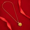 Vietnam Sand Blooming Wealth Necklace Hollowed Flower Lotus Pendant Luxury Clavicle Chain  Gifts