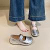 Fashion Evening Temperament Mary Jane Shoes Women's 2025 Autumn New Flat-soled Small Leather Shoes Can Be Stepped On Two Single Shoes