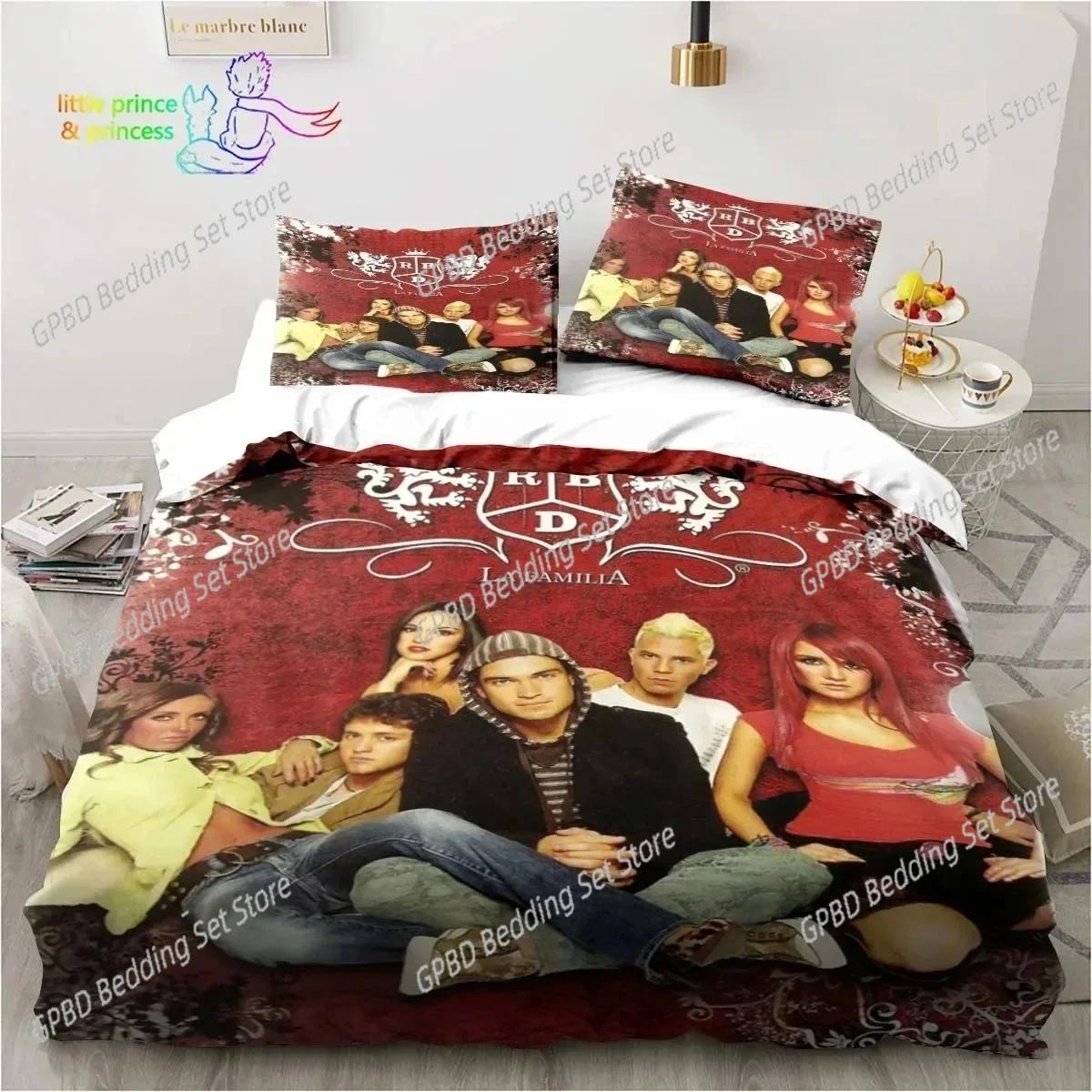 

Bplus RBD Beding Set 3D Printed Suitable for Bedrom Soft with Soft Fabric Duvet Cover Set With Pilowcases Children Kids Home Textile 120*200cm Single