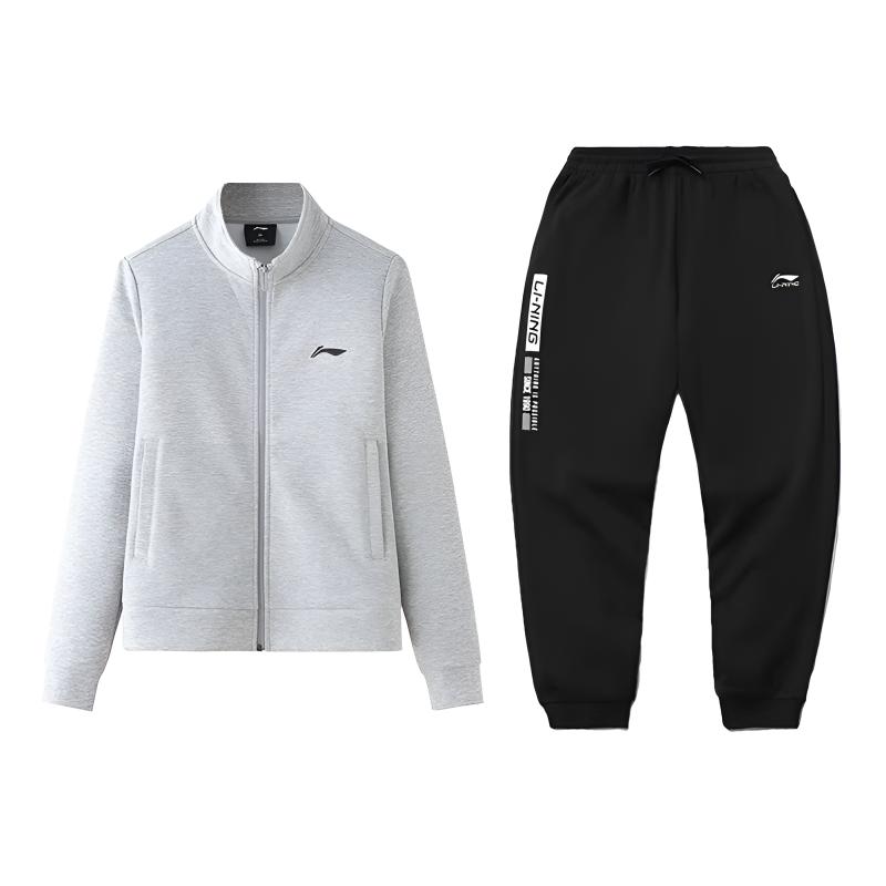Li Ning Neformální sportovní oblečení Unisex Mince Šedá+Černá AWDVP57-1+AKLUB29-1