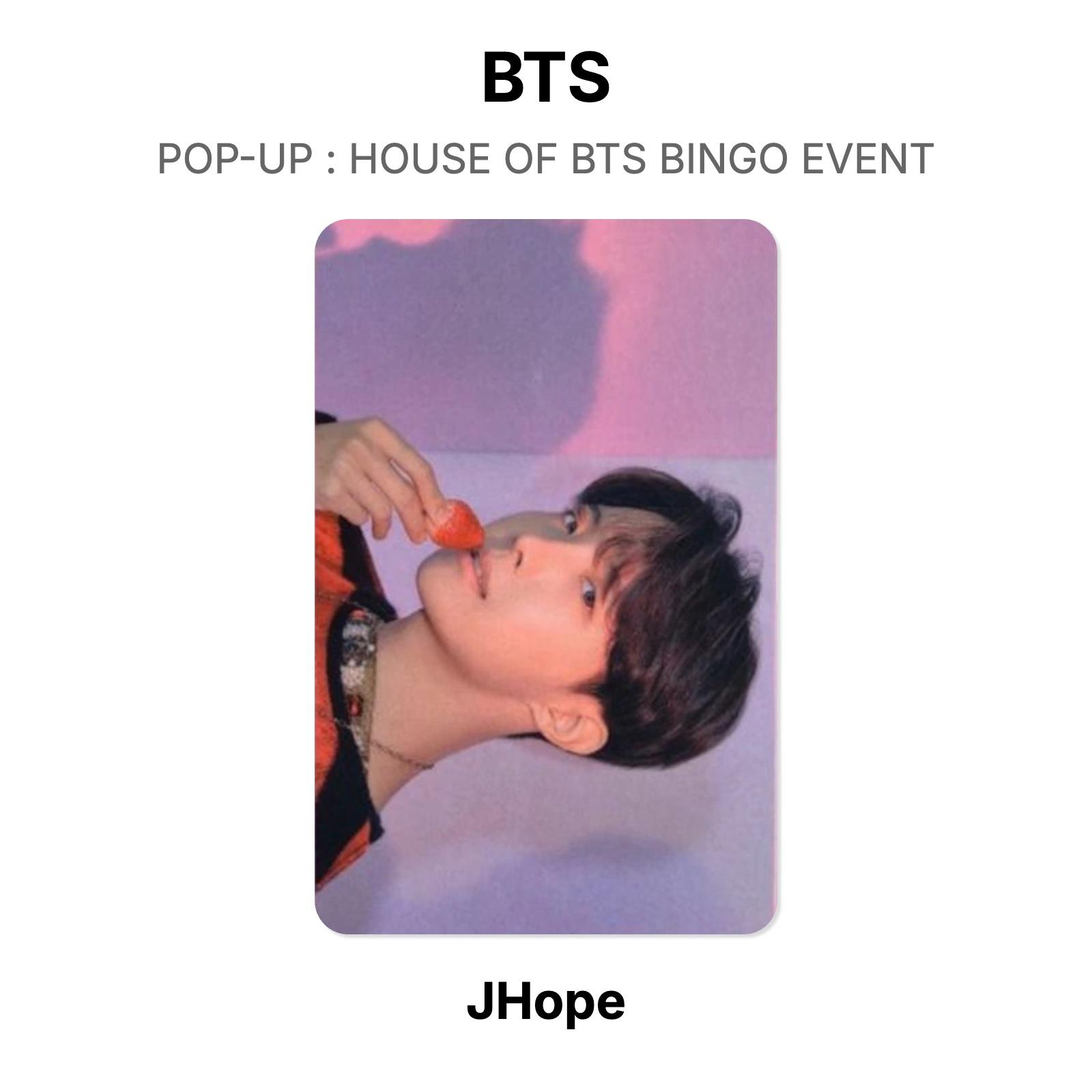 BTS ВСПЛЫВАЮЩИЙ КОНФЕТА : HOUSE OF BTS БИНГО-СОБЫТИЕ Официальная фотокарточка J-Hope