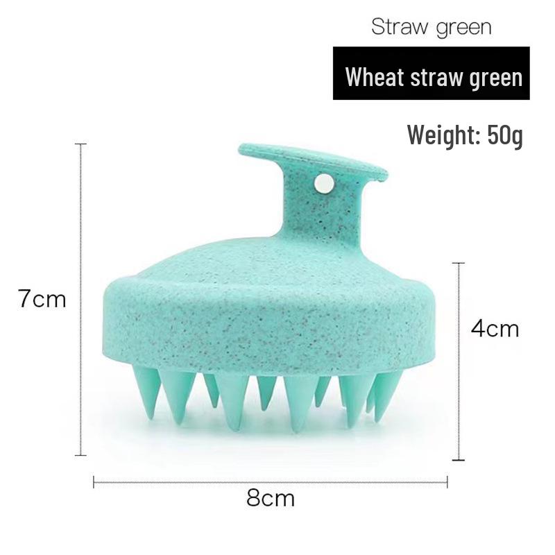Round Silicone Scalp Shampoo & Massage Brush - Anti-itch Meridian Dredging Comb for Scalp & Pet Cleaning