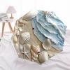 1pc Seashells Oceanwaves Automatic Open/Close Folding Umbrella - Compact 8-Rib Design, Daily Use, Perfect Gift for Friends & Family yy260327070
