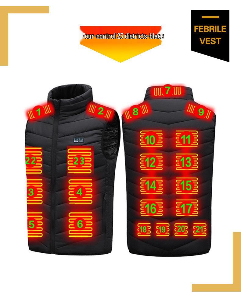Unisex Winter Smart Heating Vest - Constant Temperature Electric Heated Cotton Jacket