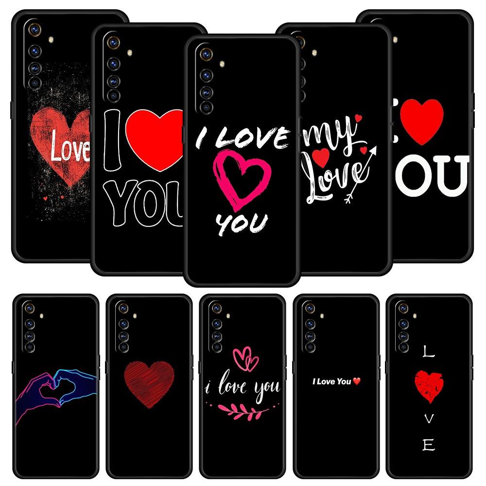 Ich liebe dich Rosa Herz Handyhülle Für Realme 12 11 10 9 8 5G 7 6 GT5 GT3 GT2 Pro Plus C21 C11 C25 C35 GT Neo 2 3 3T 5 Weiche Hülle