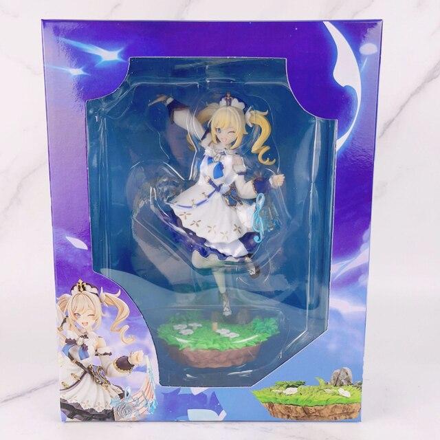 20cm Genshin Impact Anime Figure Barbara Action Figures Lumine Pvc Figurine Aether Kawaii Model Doll Toys Birthday Gifts