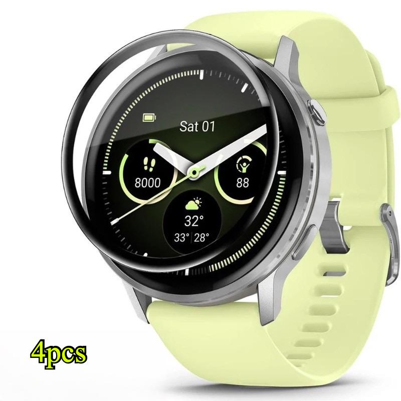 3pcs Screen Protector Film for Garmin Venu 4 45mm/4 41mm/3s/3/2s/2 Anti-scratch Soft TPU Flexible Films Protection for Garmin Vivoactive 4s/4/5/6