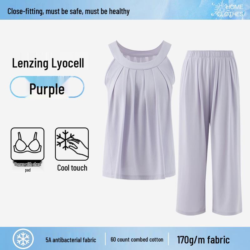 

Антибактериальная женская ночная сорочка из лиоцелла и хлопка с двойными бретелями и нагрудными вкладышами M [Recommended weight 90-110 lbs]