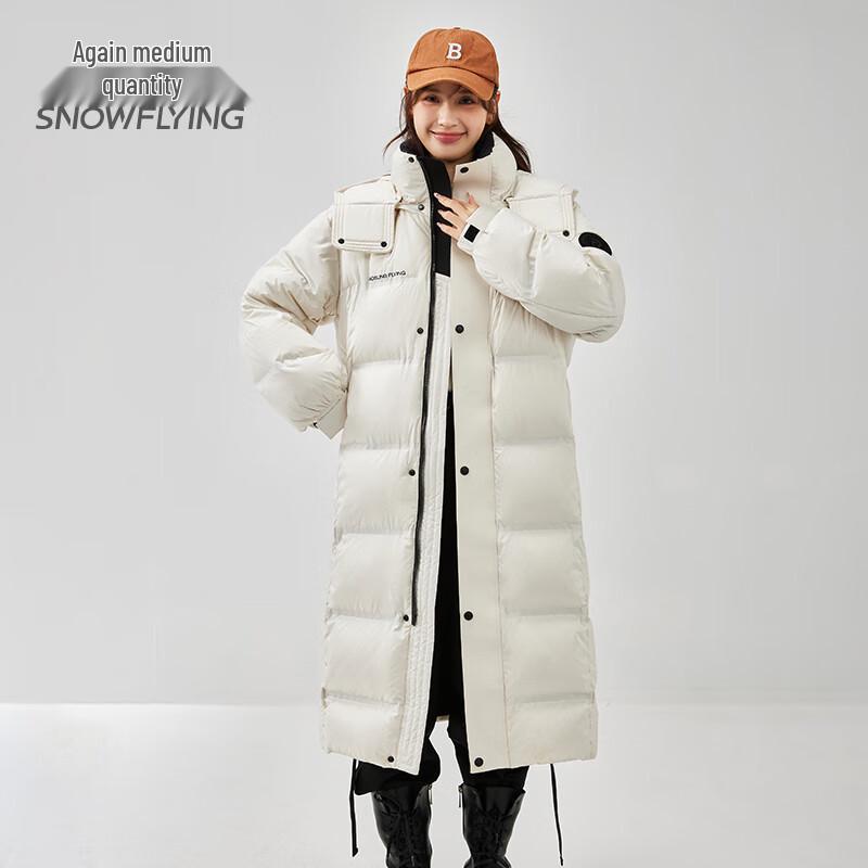 

SNOWFLYING Women s 2025 Mid-Length Hooded Duck Down Jacket S (155)