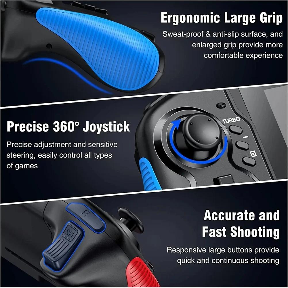 Nintendo Switch/Switch OLED, One-Piece Joypad Switch Pro Controller for Handheld Mode, Switch Controller Remote with Turbo (Rocker Upgrade)