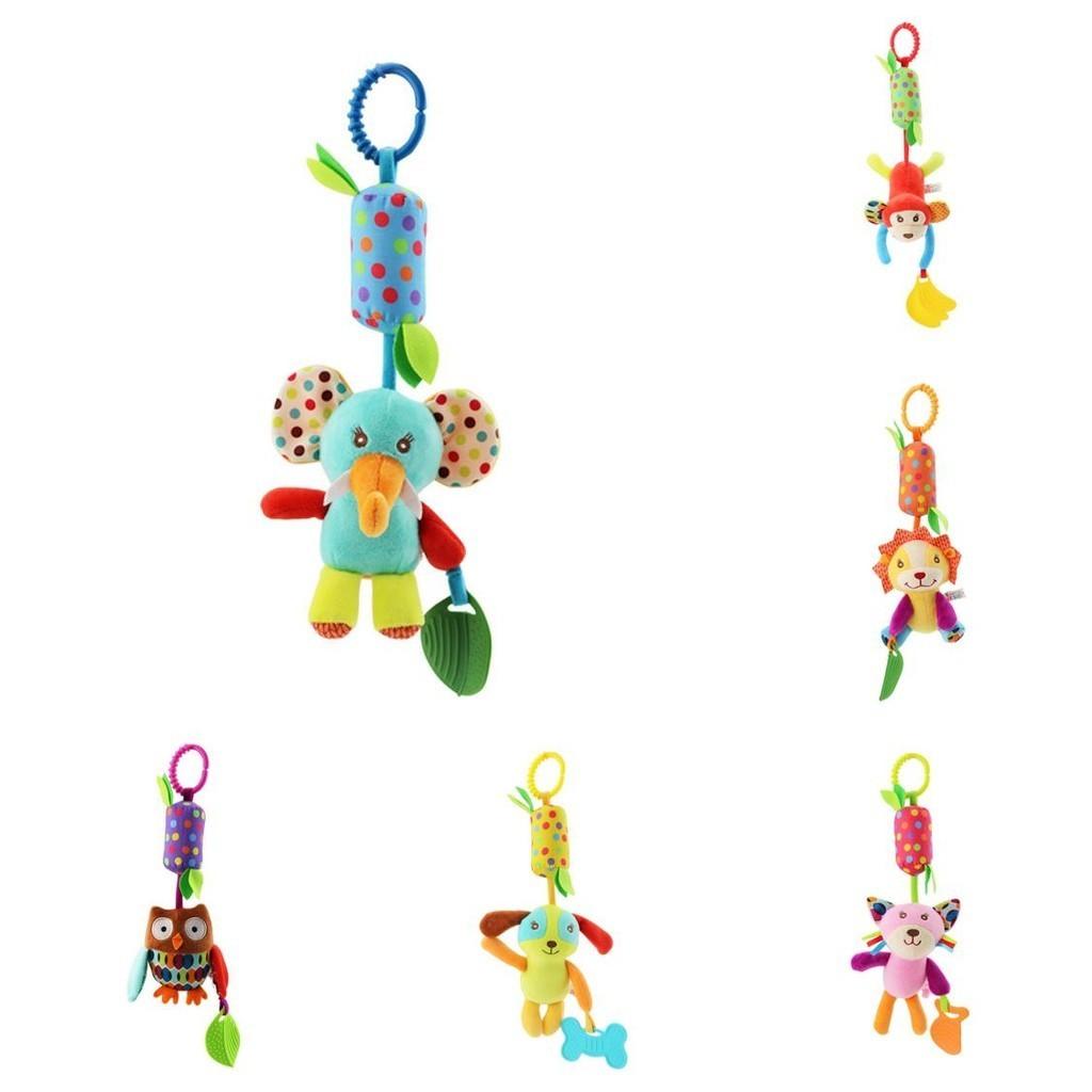 Skk New Animal Wind Chime Bed Hanging Pushchair Pendant With Bell Teether Plush Toy Manufacturer Supply