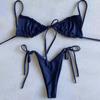 Women's Swimwear Colour Bikini Strappy Swimsuit Split Swimsuit Set