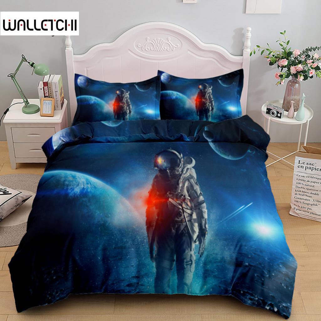 

Space Astonaut Scifi Duvet Cover Set, Fashion Bedding Set, Soft Comfortable Breathable Duvet Cover, For Bedroom Guest Room Decor EU single(135x200cm)