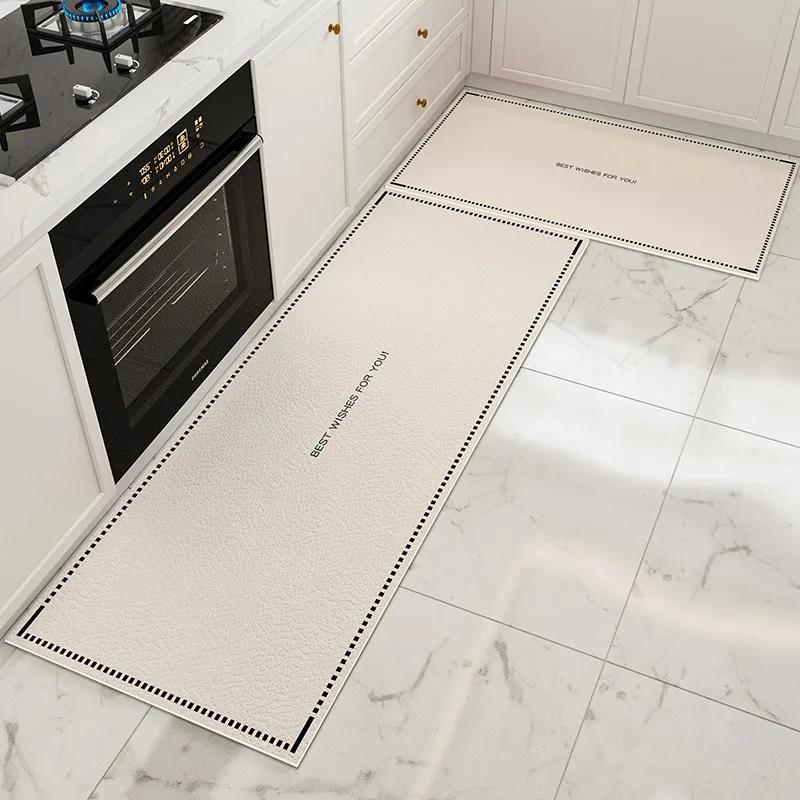 Kitchen Floor Mat Waterproof Non-slip Pvc Carpet Leather Mats Oil-proof Anti-slip Area Rug Home Decoration Alfombra De Cocina