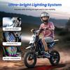 A14 Kids Electric Bicycles 14 Inch 500W Motor 36V5.2Ah Battery 20-22km Range Shock Absorption, Bluetooth LED Lights
