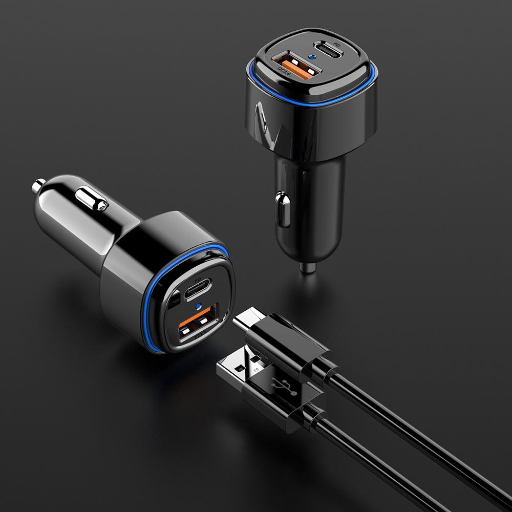 Cigarette Lighter Car Charger PD20W QC3.0 Fast Charging Power Adapter Accessories Lighter Splitter Adaptor 12-24V