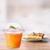 50pcs 250/300 ML Disposable Plastic Drink Cups Transparent Yogurt Container Ice Cream Cup  Business