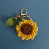 Exquisite Handcrafted Crochet Keychain With Heart-Shaped Bear Charm Unique Fabric Floral Keyring Car Key Decoration  Perfect Gift Anniversary