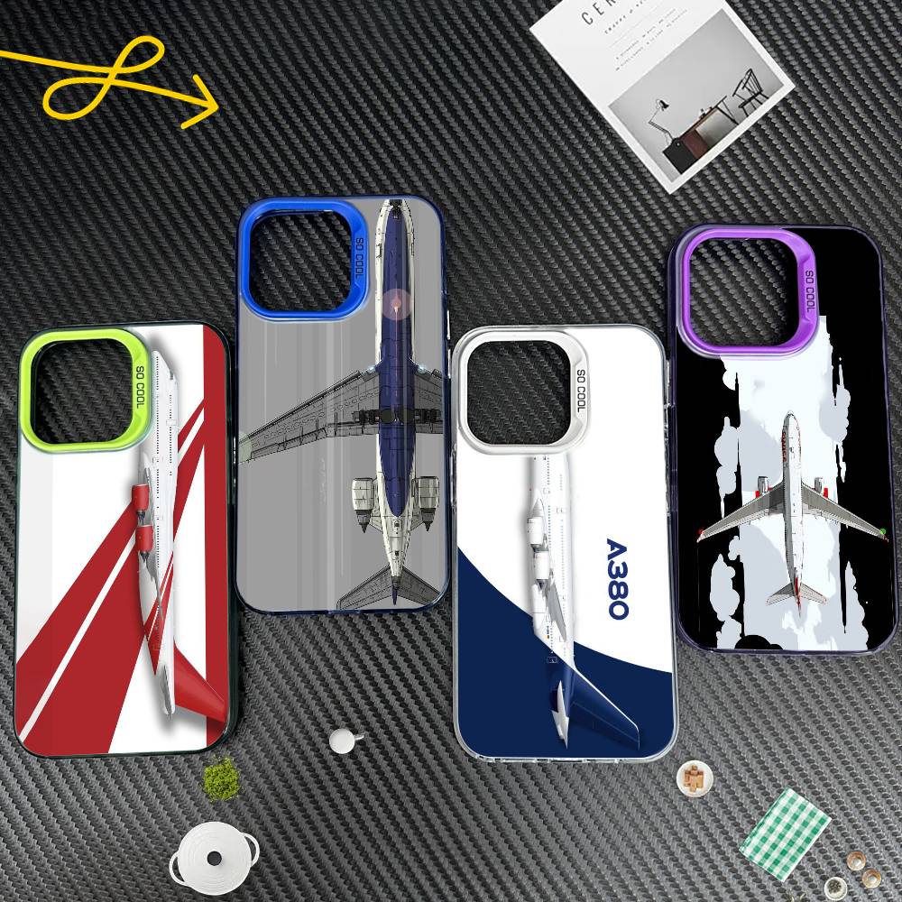 B-Graffiti Travel Airplane Pattern Phone Case For IPhone 16 17 15 14 12 13 Pro Max white Color Shockproof Cover