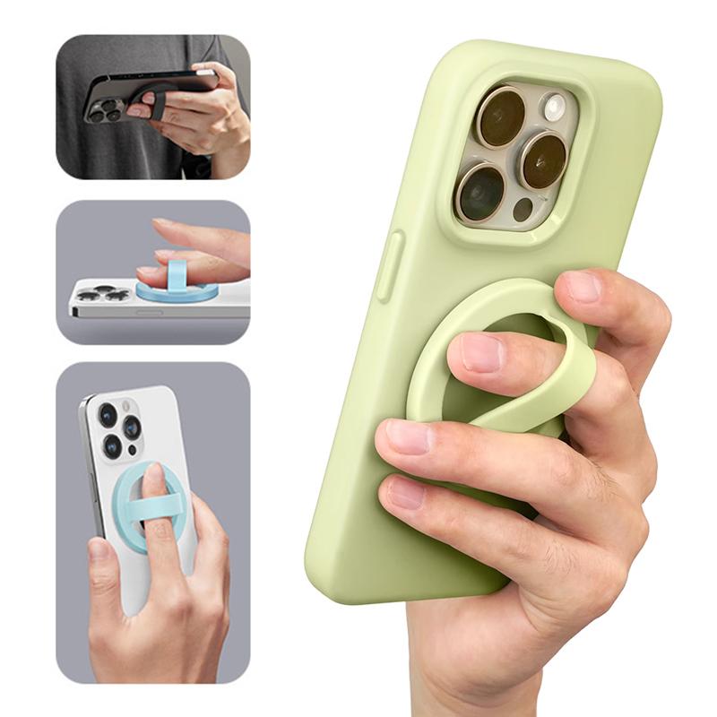Magnetic Phone Ring Holder Grip Attachment Removable Magnetic Phone Ring Waterproof Liquid Silicone Hone Ring Holder