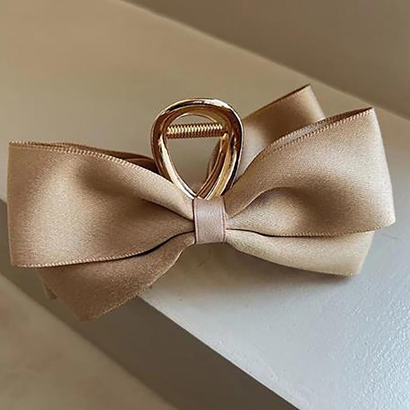 Korean Metal Bow Hair Claw Clip High Quality Simple Elegant Hair Clip Girl'S Daily Hair Accessories Gifts