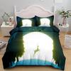 3D Reindeer Wild Bedding Set King Queen Twin Single Size Duvet Cover Pillow Cases Bed Linen Set