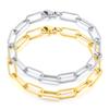 Paper Clip Link Bracelet, Chunky Chain Bracelets, Stainless Steel Hera Chain Link Bracelet for Men Women Jewelry