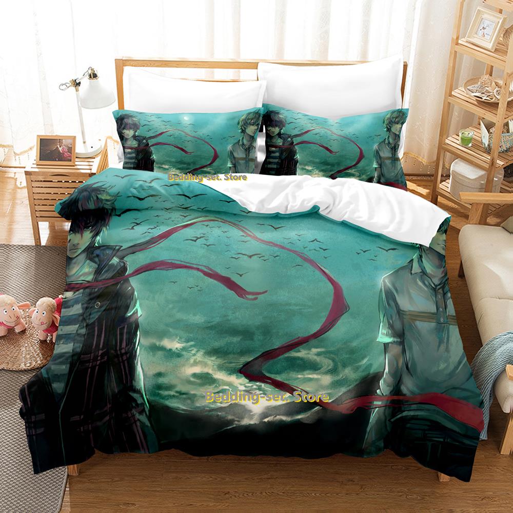 

New Shiki Bedding Set Single Twin Full Queen King Size Bed Set Adult Kid Bedroom Three-Piece Suits Personality Anime Bed Sh EU Single(135*200cm)3pcs