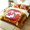 Juego de Funda Nórdica de 3 Piezas Kansas City Chiefs Sencillo Moderno Juego de Ropa de Cama Resistente a las Arrugas Tejido Suave Uso en Todas las Estaciones un regalo perfecto