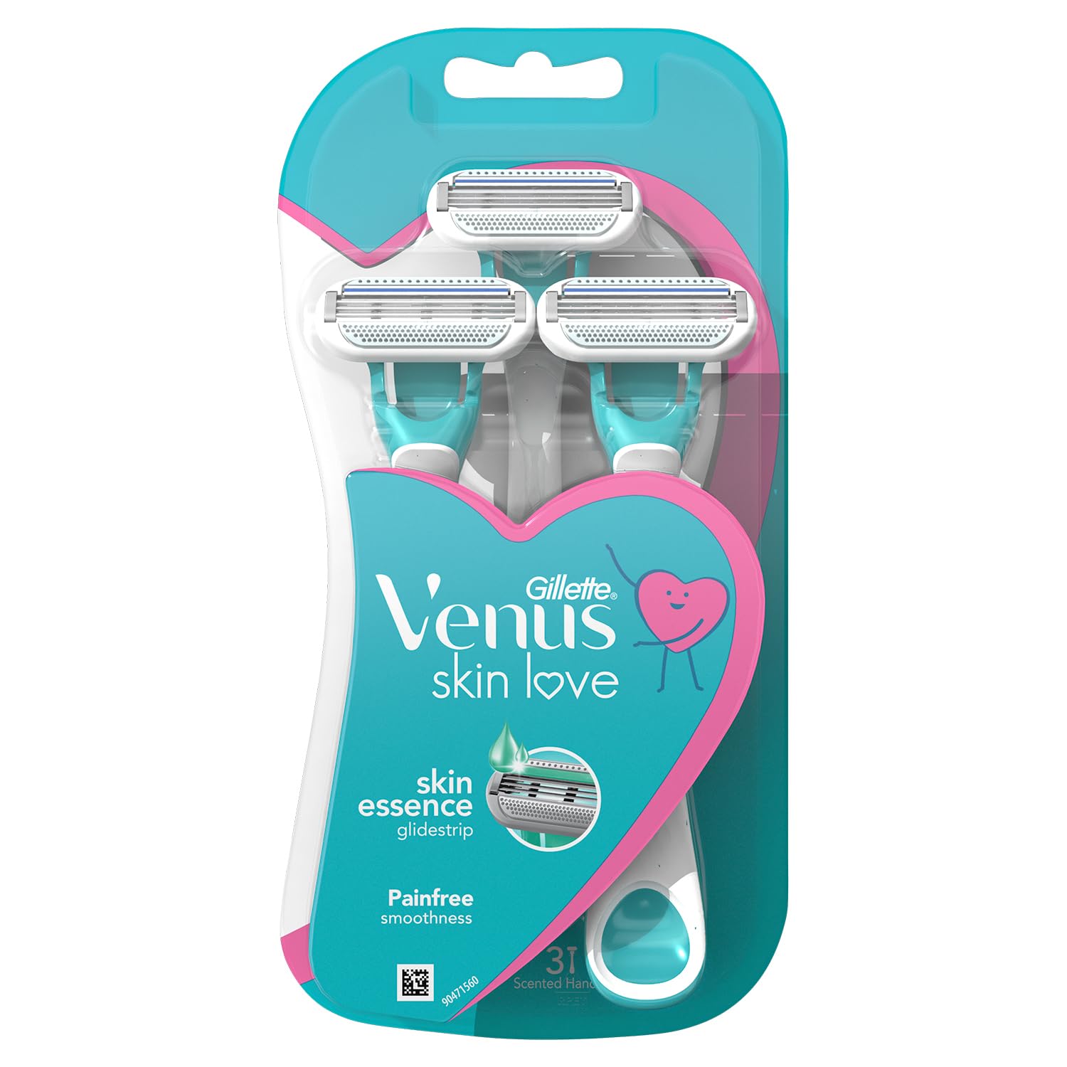 Gillette Venus Женский станок Venus Skin Love с эссенцией для кожи для удаления волос - Зеленый, Упаковка 3 шт.