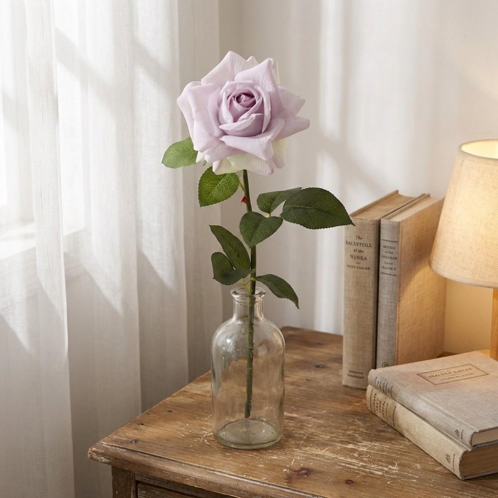 Real Touch Artificial Rose Flower Handmade Faux Rose Branch Simulation Big Rose  Teacher's Day