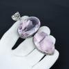 Kunzite Rose Pierre Précieuse Taille Géante Fait Main Argent Sterling 925 Pendentif Bijou, Pendentif Grande Taille Pour Cadeaux, Pendentif Pierre Précieuse Kunzite Rose Double
