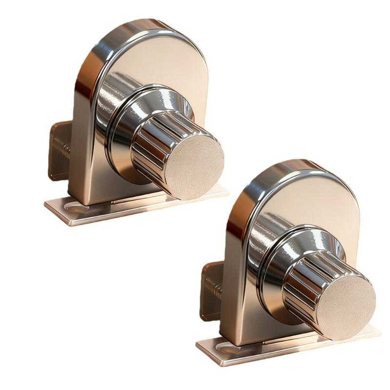 2pcs Modern Zincs Alloys Glass Door Lock Easy Installation for Display Cabinets Enhancing Security and Aesthetic Appeal in Various Spaces
