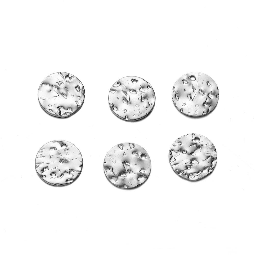 

20Pcs/Lot Gold Color Stainless Steel Charms Round Pendant for DIY Necklace Pendants Jewelry Making Accessories Supplies 8mm