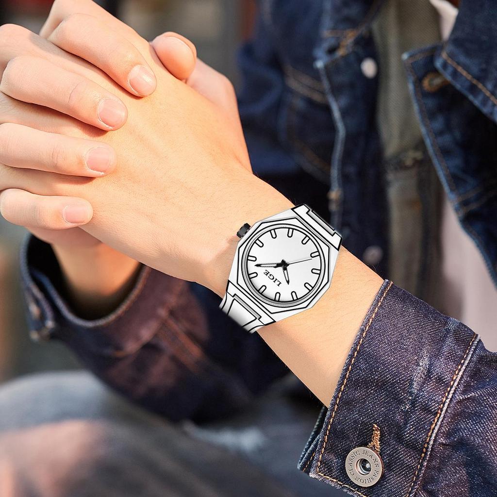 LIGE New Creative Men Watch Fashion Casual Unique Design Waterproof Men's Quartz Watch