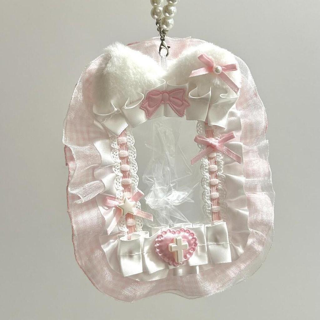 Dostępny Holder na Karty z Koronką Gu Mei Ochrona ID Odznaka do Dekoracji Ita Bag DIY