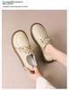 Women's British Style Leather Lace-up Loafers - Casual Soft Sole Autumn Flats