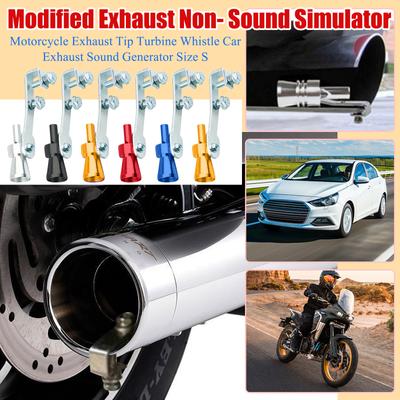Modified Exhaust Non- Sound Simulator Motorcycle Exhaust Tip Turbine Whistle Car Exhaust Sound Generator Size S