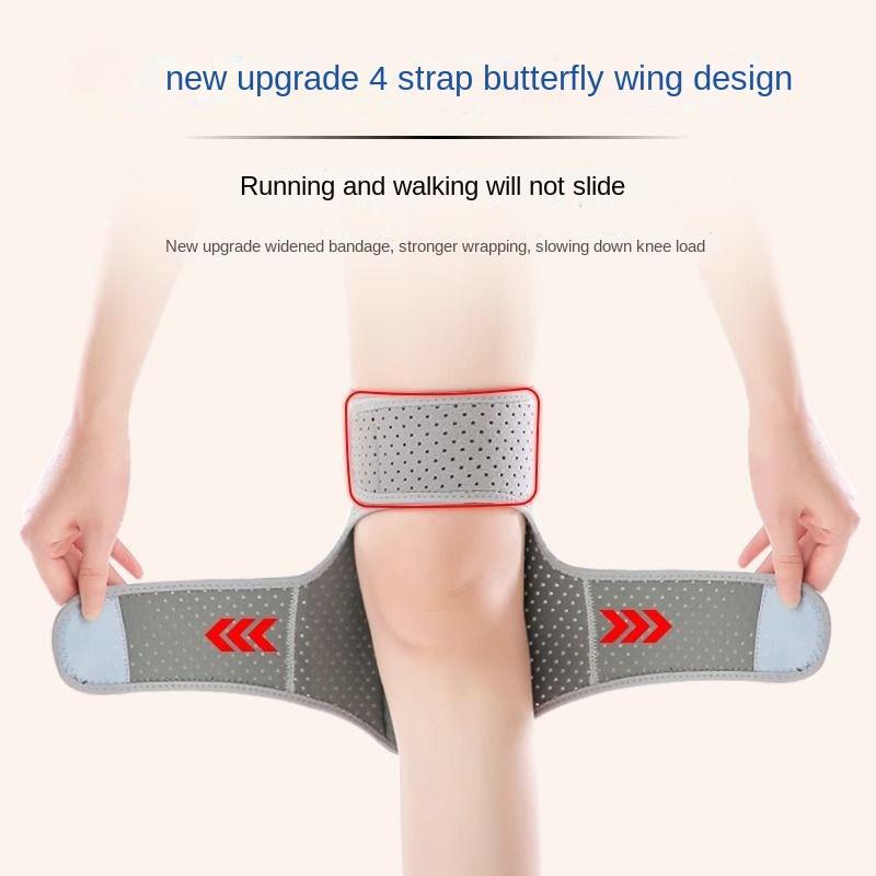 Koleno Venkovní Sporty Kolenní Chrániče Meniskus Ochrana Nohy Artefakt Booster Ocelová Deska Popruh Ochrana Kolenního Kloubu Fixní Podpora