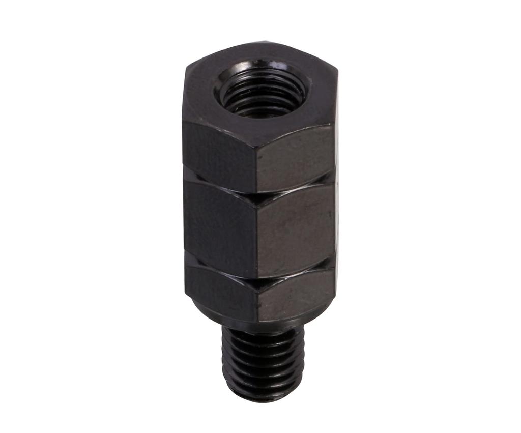 Kitaco 0900-505-01087 Mirror Adapter, Black, 0.6 Inches (14 Mm), Reverse Screw 0.3 Inches (8