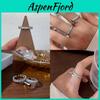 Elegant Korean 925 Sterling Silver Zircon Open Ring For Women Fashionable Unique Design