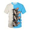 Cute Cartoon Cat Graphic T-shirt Women Funny Casual 3D Print Cats Harajuku Street T Shirts Summer Casual Fashion Men Tees Top