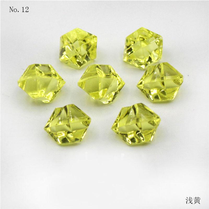 100Pcs 11*14mm Crushed Diamond Ice Crystal Clear Plastic Rocks Fake Diamonds Clear Acrylic Gems for Decor Photography Prop