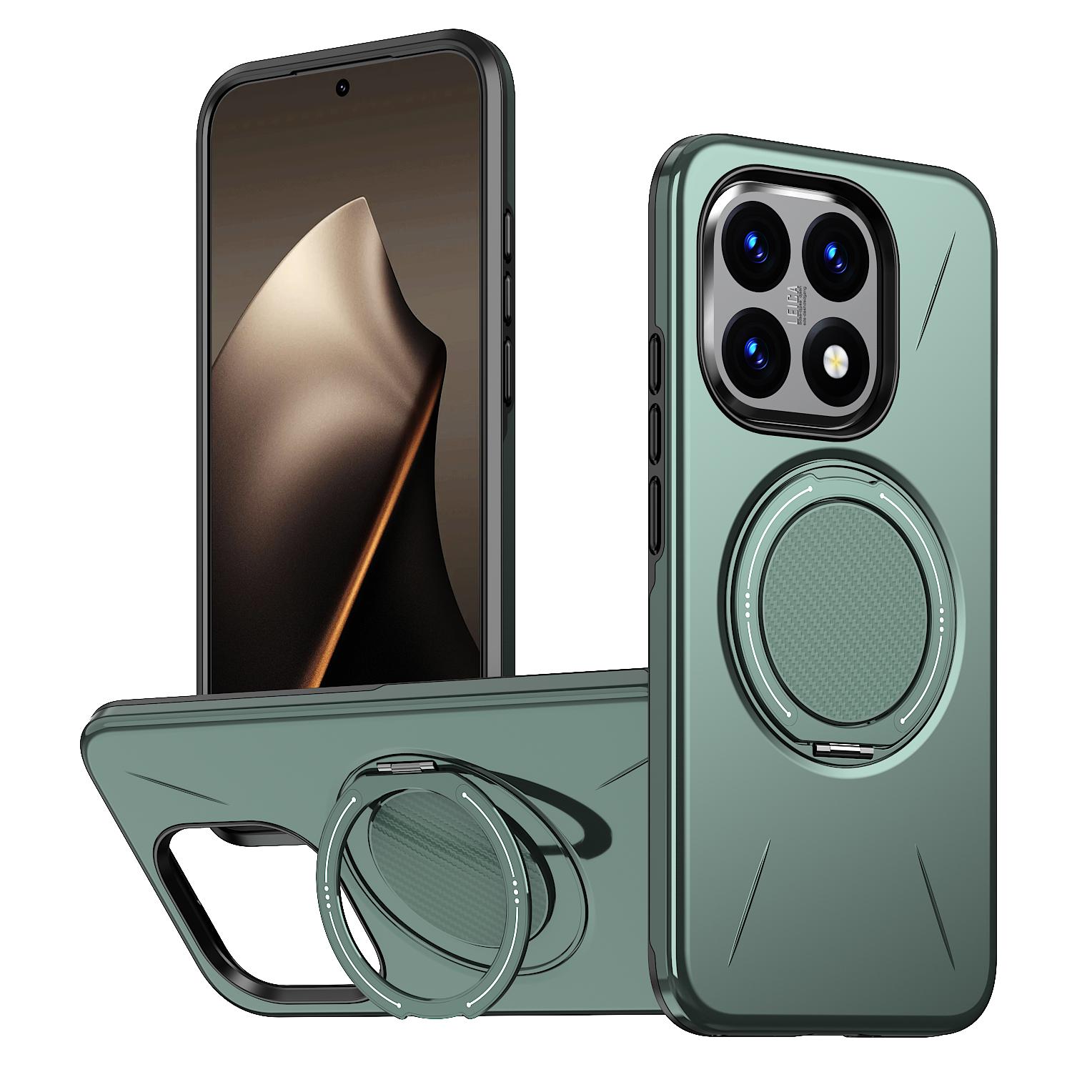 

360° Magnetic Bracket Phone Case For Xiaomi 15T Mi 15t For Magsafe Shockproof Stand Holder Cover Funda Coque Xiaomi 15T зелёный