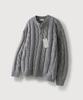 MOOD INSIDE Sono Cable Henley Neck Knit_Gray