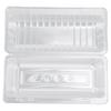 25 ST Engångs Plast Gångjärnsförsedd Limpbehållare Mat Frukt Förvaringslåda 18,5 x 12,5 x 7cm