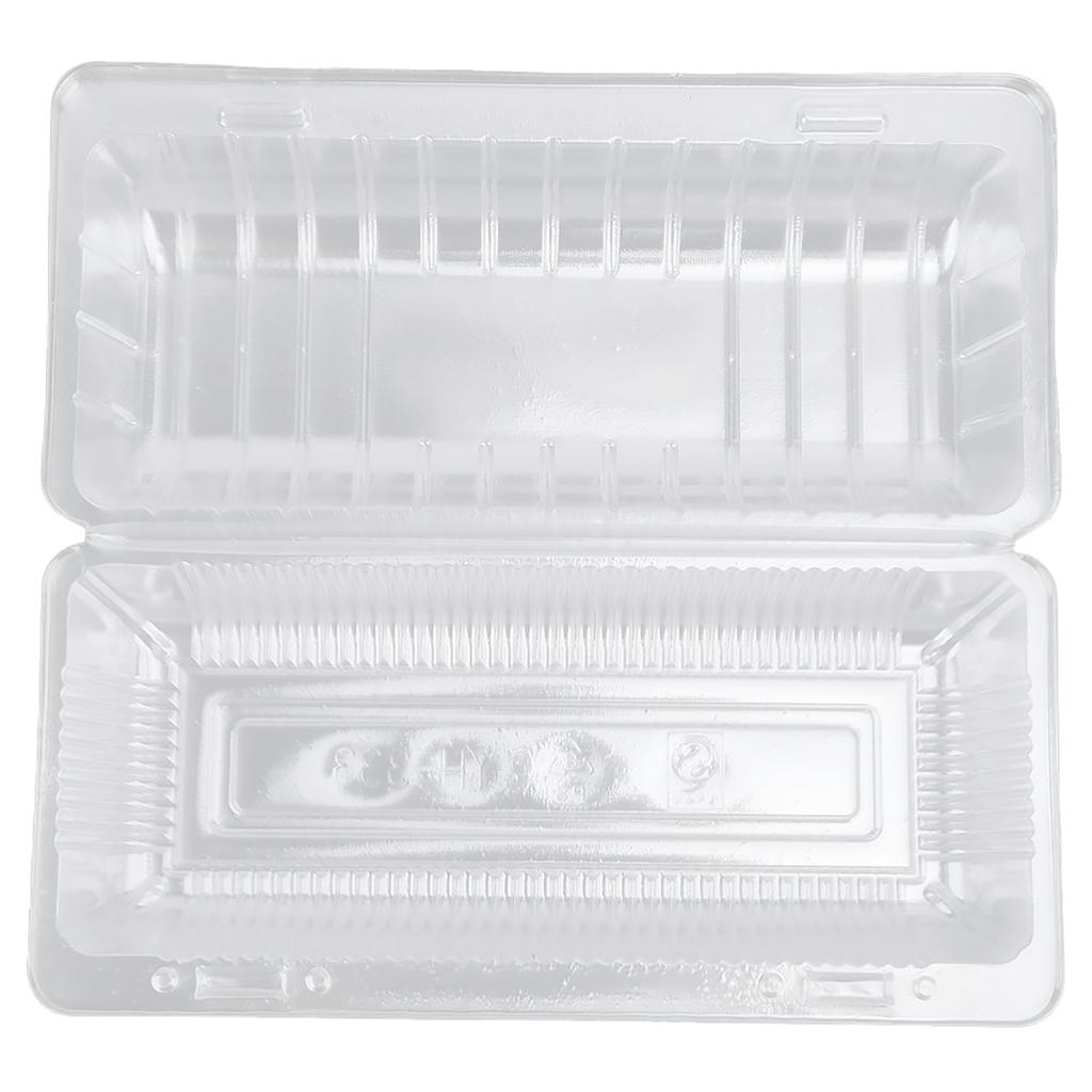 25 ST Engångs Plast Gångjärnsförsedd Limpbehållare Mat Frukt Förvaringslåda 18,5 x 12,5 x 7cm