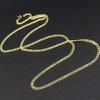 Box for You and 18K Gold Hollow Double Kihei Unisex [Jewelry Me] (K18 Engraved) Necklace, Chain, 50cm, (Width Approx. 2.33mm/2.30g)