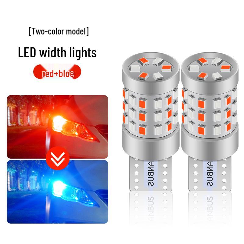 Motorcycle & Car Dual Color High Brightness T10/T15 42SMD Parking/Turn Signal W5W Tail Light Bulb